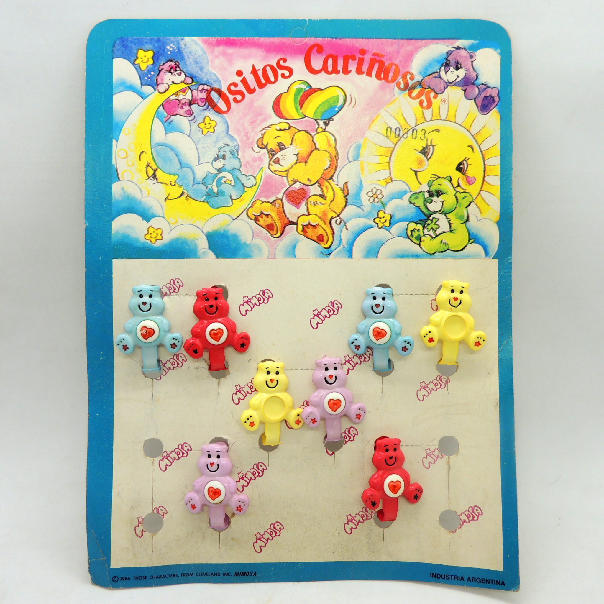 Care Bears Merch Ositos Cariñosos Hair Clips on Card Mimosa Ind