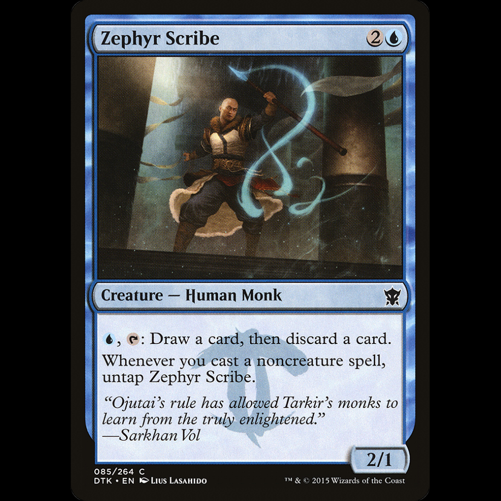 MTG Zephyr Scribe Dragons Of Tarkir Dtk 85 Madtoyz