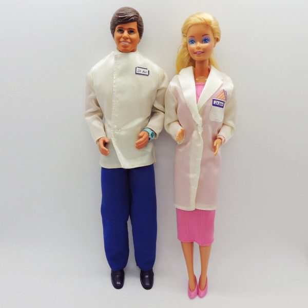 Barbie Doctor Barbie Y Ken Mattel 1987 Vintage Colección Madtoyz