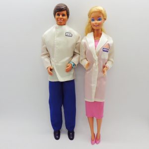 Barbie Doctor Barbie Y Ken Mattel 1987 Vintage Colección