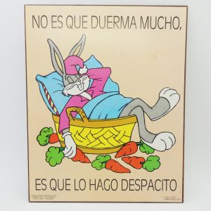 Looney Tunes Bugs Bunny Cuadro 25x20cm Ind Argentina 1993 Vintage Colección