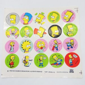 Simpsons Stickers Libreria Papeleria CA de Lapices Ind. Argentina Vintage Colección