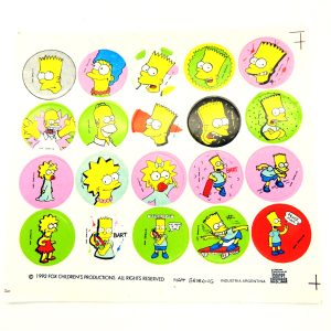 Simpsons Stickers Libreria Papeleria CA de Lapices Ind. Argentina Vintage Colección