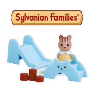 Sylvanian Families Micro Playset Japan Exclusive Parque Bebe Gato Epoch Baby Striped Cat Capsule Calico Critters Colección