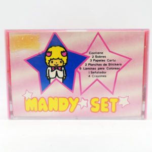 Mandy Set Cassette Estrella Papeles Carta Stickers Ind Argentina Antiguo Retro Vintage Colección