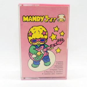 Mandy Set Cassette Papeles Carta Stickers Ind Argentina Antiguo Retro Vintage Colección