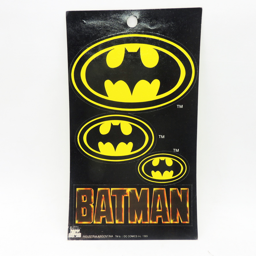 Batman Pelicula Stickers Logo Compania Americana De Lapices Ind Argentina  Retro Antiguo Vintage Colección - Madtoyz