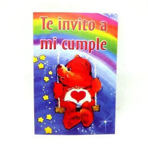 Care Bears Ositos Cariñosos Party Invite Tenderheart Bear Ind Argentina Antiguo Retro Vintage Colección