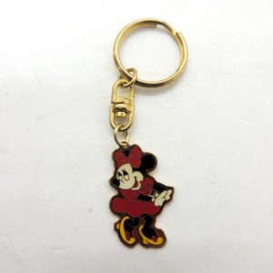 Disney Mickey Minnie Mouse Metal Keychain Antiguo Retro Vintage Colección