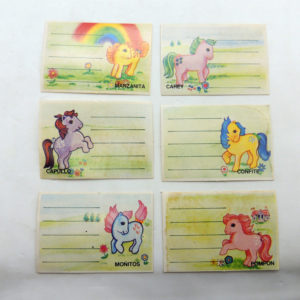 My Little Pony MLP Mi Pequeño Pony G1 Sticker Labels Ind Argentina Vintage Retro Antiguo Colección