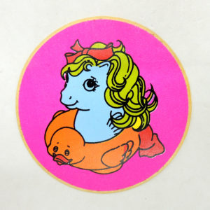 My Little Pony MLP Mi Pequeño Pony G1 Round Sticker Baby Sea Pony Ind Argentina Vintage