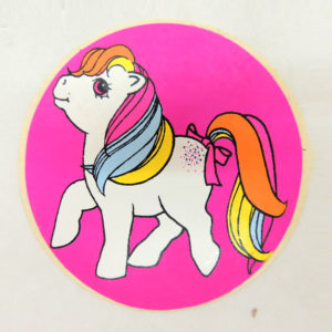 My Little Pony MLP Mi Pequeño Pony G1 Round Sticker Confetti Ind Argentina Vintage