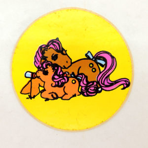 My Little Pony MLP Mi Pequeño Pony G1 Round Sticker Cotton Candy Ind Argentina Vintage