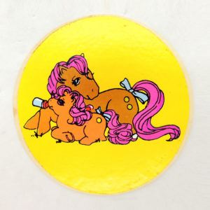 My Little Pony MLP Mi Pequeño Pony G1 Round Sticker Cotton Candy Ind Argentina Vintage
