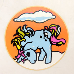 My Little Pony MLP Mi Pequeño Pony G1 Round Sticker Moonstone Ind Argentina Vintage