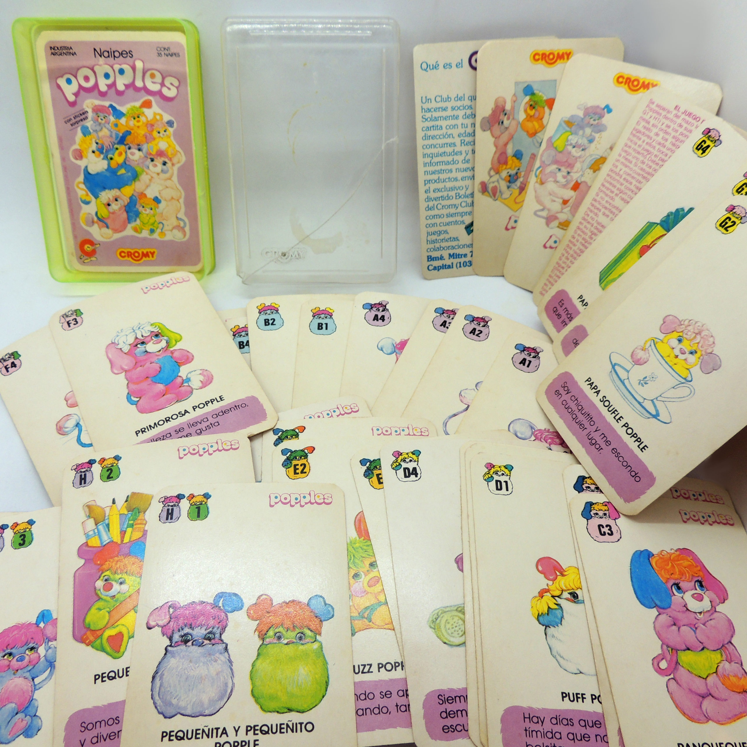 Popples Card Game 1987 Cromy Ind Argentina Vintage Retro Antiguo ...