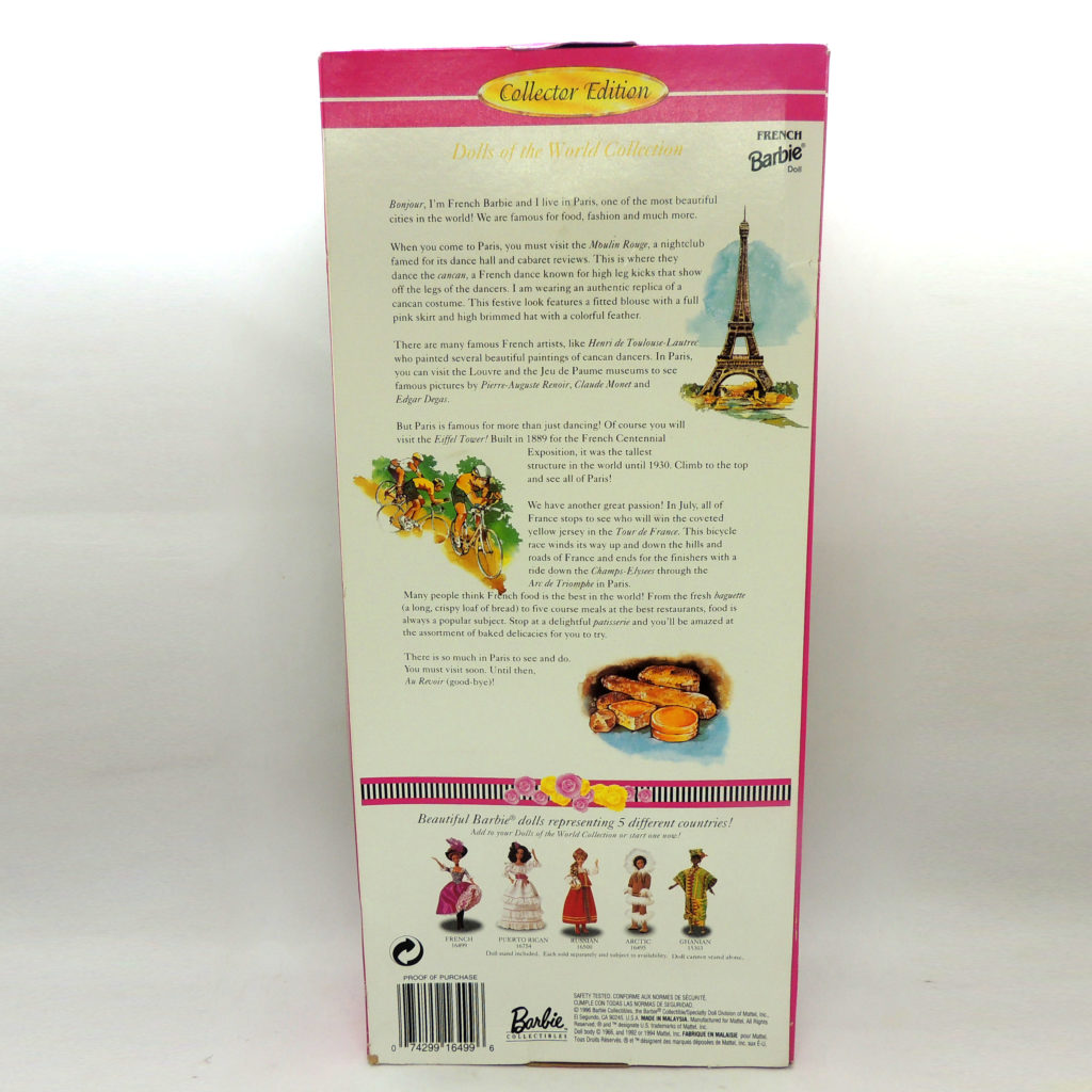 Poupée mannequin Barbie French Lady bleue édition collector 1996 - Collection