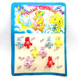 Care Bears Merch Ositos Cariñosos Hair Clips on Card Mimosa Ind Argentina Ursinhos Carinhosos Antiguo Vintage Colección