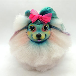 Custom Sweetie Pups Pompom the Cotton Candy Pomeranian by Cuinpo Retro Colección