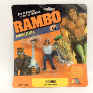 Rambo Con Lanza Llamas Miniatura Metrotoys Ind Argentina Antiguo Retro Vintage Colección
