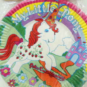My Little Pony MLP Mi Pequeño Pony Party Plates MIP 1987 Tomato Berry Cotillon Paz Ind Argentina Vintage Retro Antiguo Colección