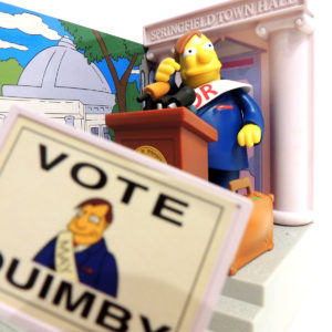 Simpsons Playset Alcalde Diamante Mayor Quimby Playmates
