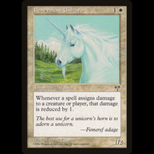 MTG Unicornio benévolo (Benevolent Unicorn) Mirage
