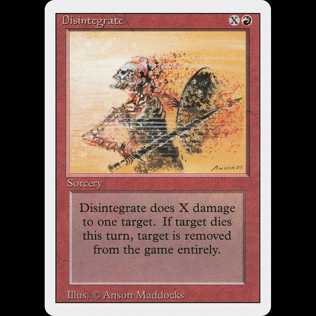 Mtg Disintegrate Revised Edition Madtoyz