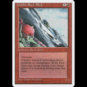 MTG Trineo De Roca Trasgo (Goblin Rock Sled) Fourth Edition 4ed#199