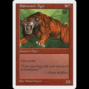 MTG Tigre Dientes de Sable (Sabretooth Tiger) Fifth Edition - PL