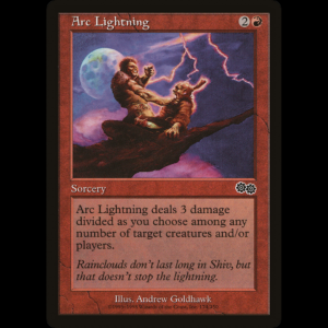 MTG Relampago Arco (Arc Lightning) Urza's Saga usg#174