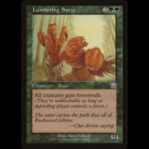 MTG Lumbering Satyr Mercadian Masques