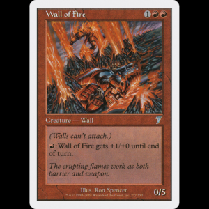 MTG Wall of Fire Seventh Edition