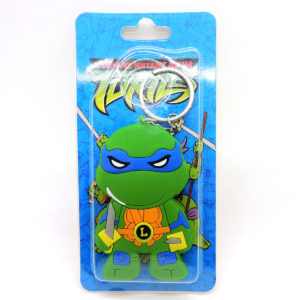 Tortugas Ninja TMNT Llavero Goma Leonardo Leo 8cm