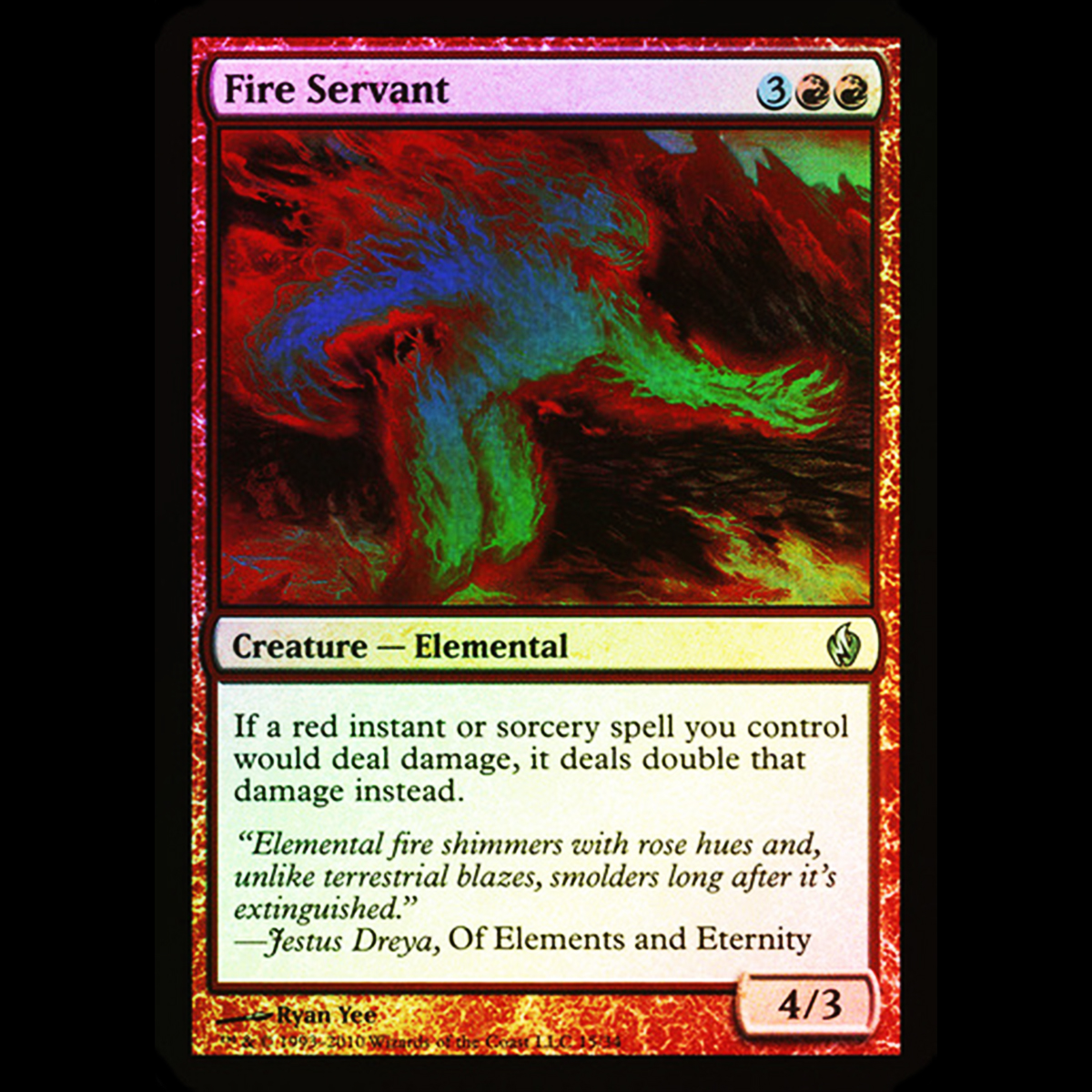 MTG Fire Servant Premium Deck Series Fire and Lightning FOIL PL