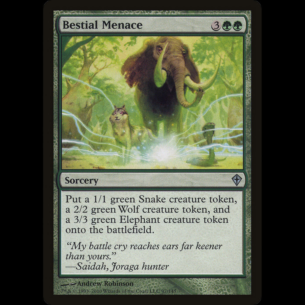 Mtg Bestial Menace Worldwake - Madtoyz