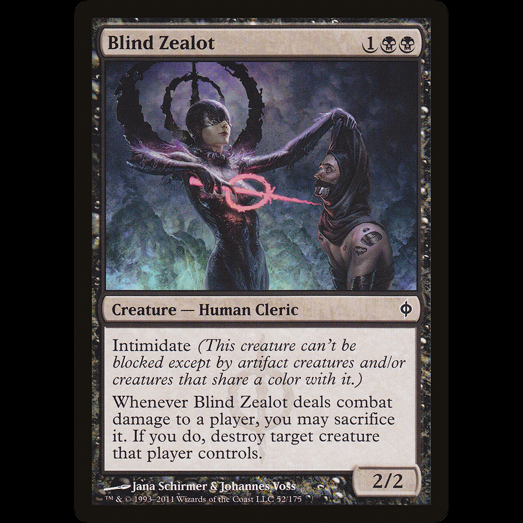 MTG Blind Zealot New Phyrexia - Madtoyz