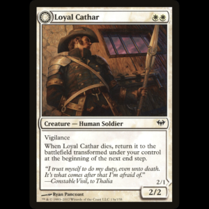 MTG Loyal Cathar // Unhallowed Cathar Dark Ascension