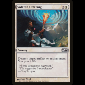 MTG Solemn Offering Magic 2011 m11#32