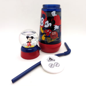Mickey Mouse Cantimplora Disney Store Globe Spin Glitter