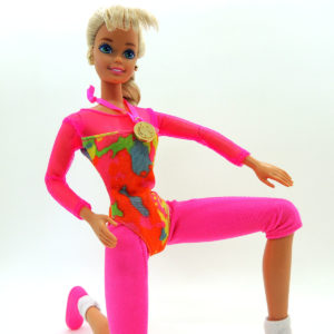 Barbie Gymnast Gym 1993 Mattel Doll Muñeca