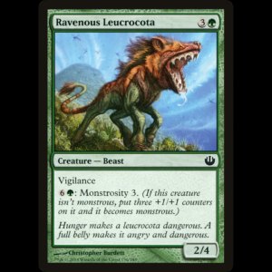 MTG Ravenous Leucrocota Journey into Nyx jou#136