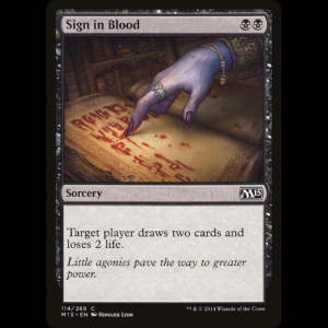 MTG Firmar con sangre (Sign in Blood) Magic 2015