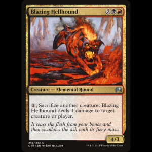 MTG Perro infernal llameante (Blazing Hellhound) Magic Origins