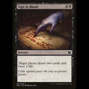 MTG Sign in Blood Modern Masters 2015