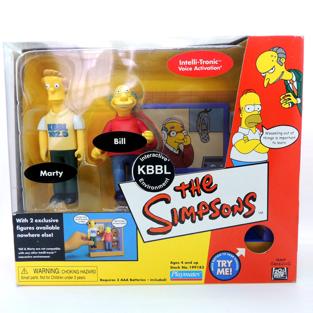 Simpsons Playset KBBL Marty Bill Exclusive Playmates Madtoyz