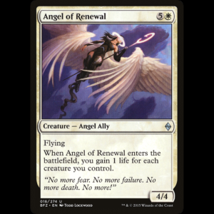 MTG Ángel de la renovación (Angel of Renewal) Battle for Zendikar