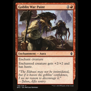 MTG Pintura de guerra trasga (Goblin War Paint) Battle for Zendikar