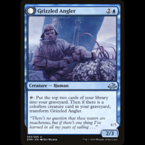 MTG Grizzled Angler // Grisly Anglerfish Eldritch Moon emn#63