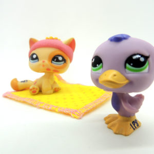 Littlest Pet Shop #1521 Cat # 1522 Duck Hasbro